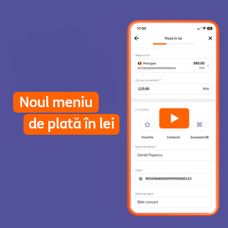  meniu plata in lei aplicatie homebank